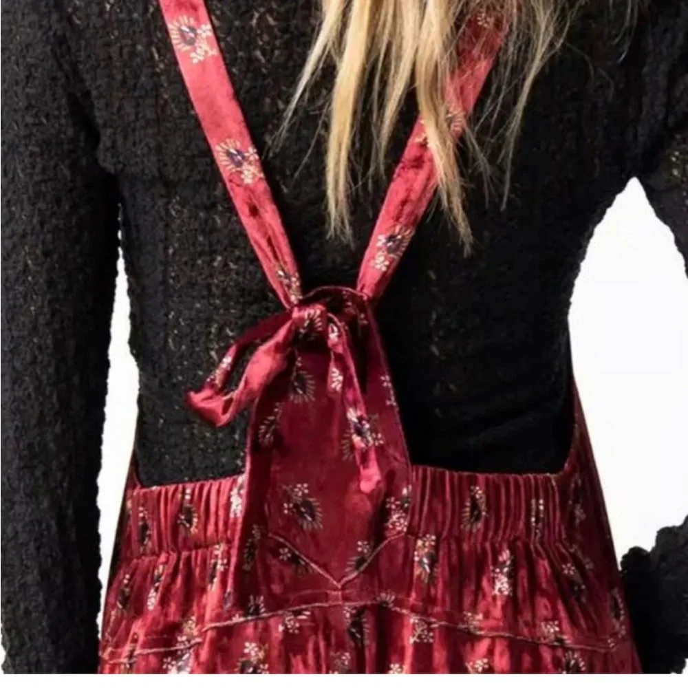 Natural Life Red Velvet Kids Overalls - Picture 3 of 12